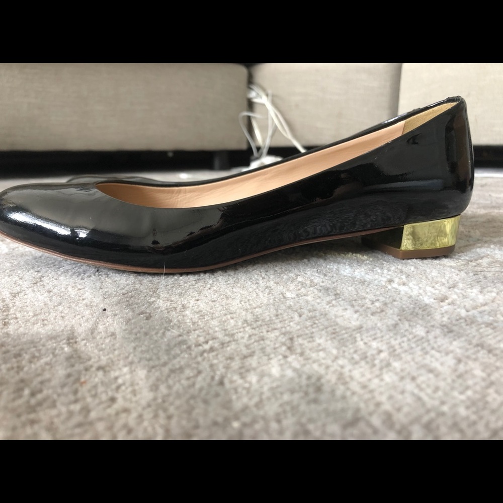 JCREW lily flat black leather